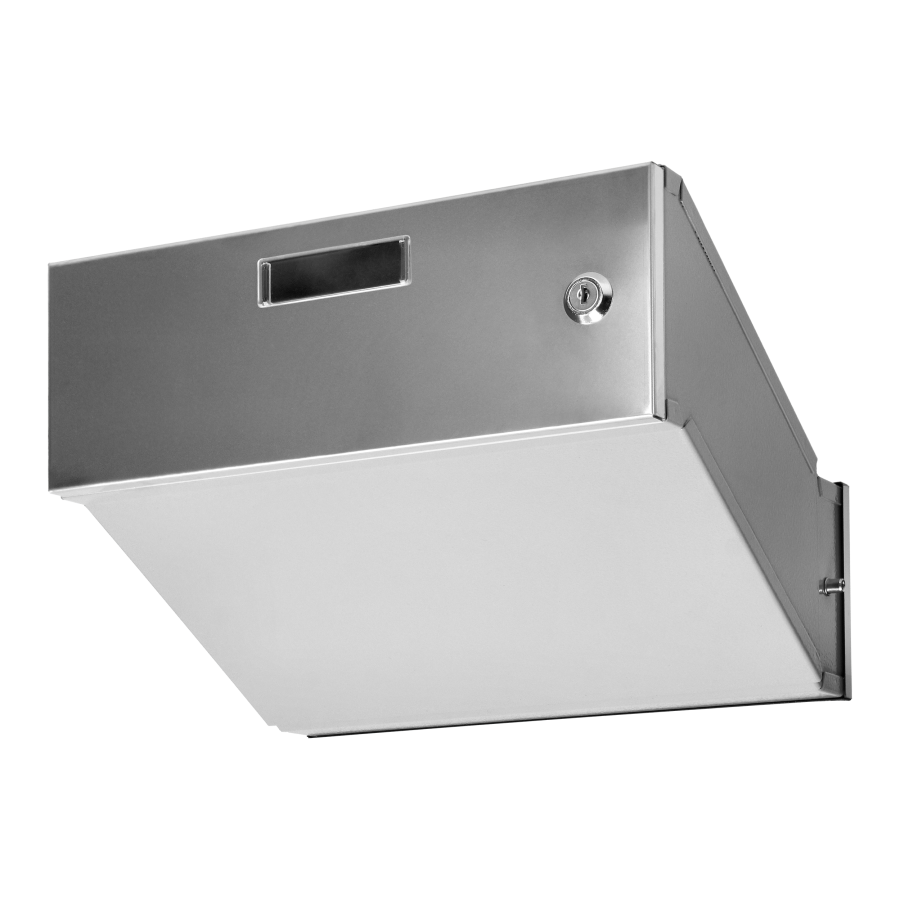 SAMOA mailbox pass-through mailbox with cylinder lock, inox